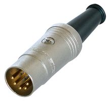 REAN NYS322G DIN Audio / Video Connector, 5 Contacts, Plug, Cable Mount, Solder, Gold Plated Contacts