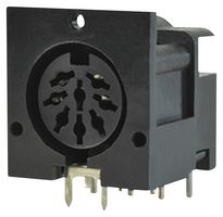 SAME SKY SDS-80J DIN Audio / Video Connector, 8 Contacts, Receptacle, PCB Mount, Through Hole Right Angle