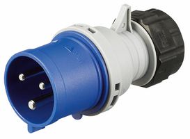 HONEYWELL K9033BLU Pin & Sleeve Connector, 32 A, 250 V, Cable Mount, Plug, 2P+E, Blue